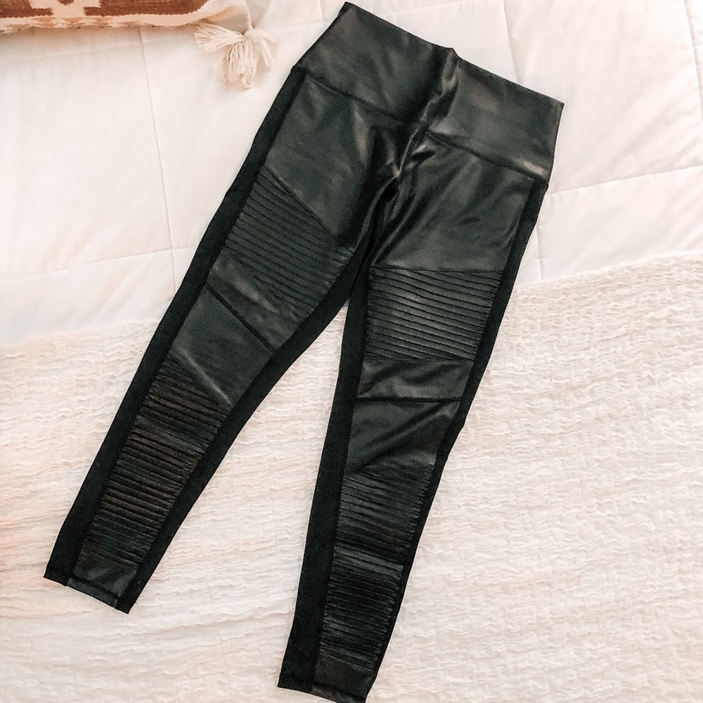 Faux Leather Moto leggings